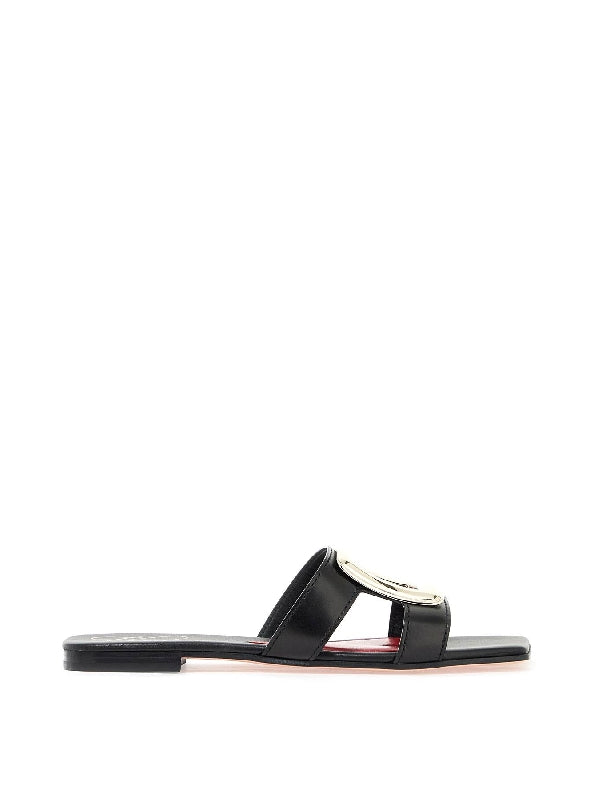 Viv Metal Buckle Leather Sandals - Jente