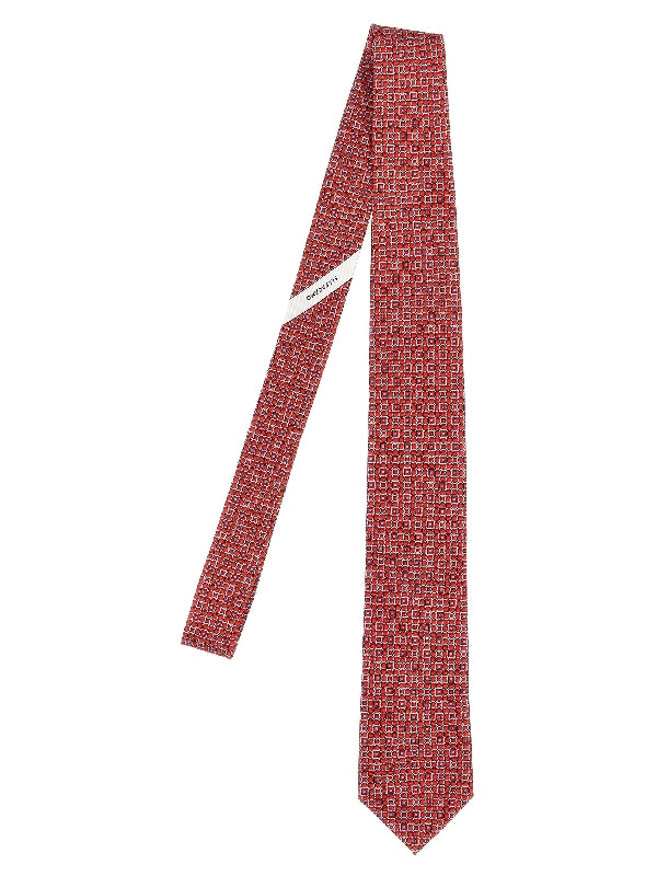 Gancini Printing Silk Tie