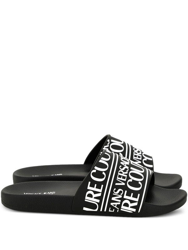Versace Black Slides