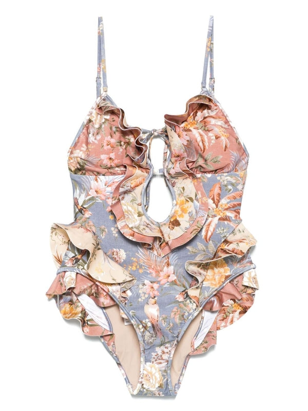 Tallow Ruffle Detail One-Piece Swimsuit