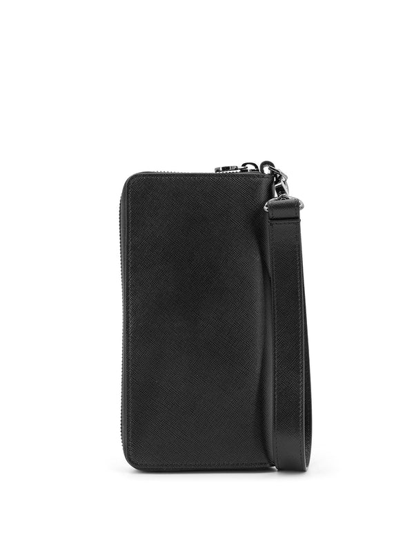 Logo Zipper-Around Leather Wallet