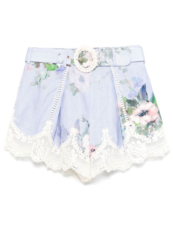 Avery Lace Embellished Linen
  Shorts