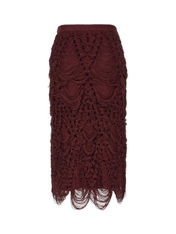 Stretch Silk Midi Skirt