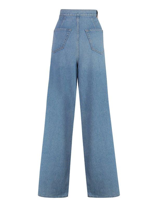 Tie Wide Denim Pants