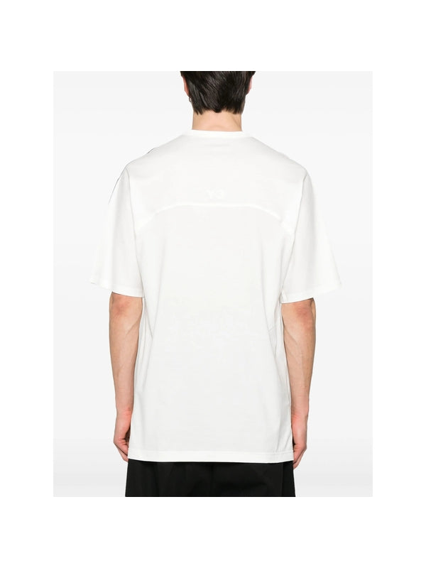 Stripe Detail Cotton Short
  Sleeve T-Shirt