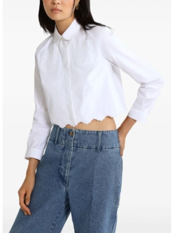 Cropped Poplin Cotton Shirt