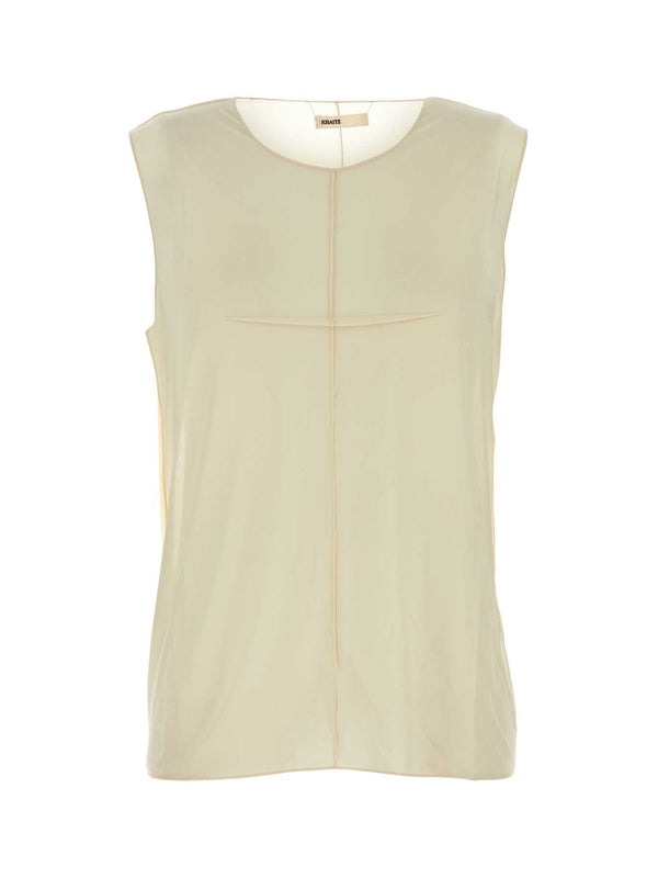 Kate Beige Sleeveless Top