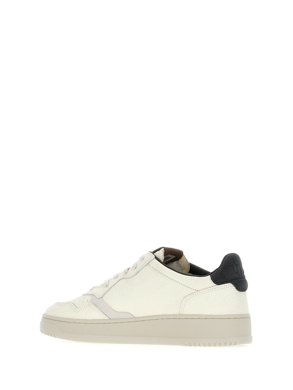 Autry Beige Black Low Top Sneakers