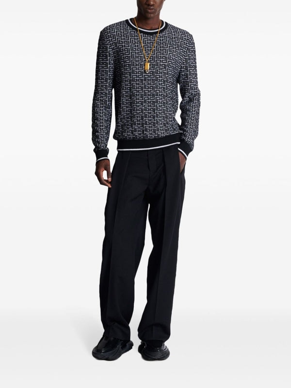 All-Over Logo Jacquard Wool Knit