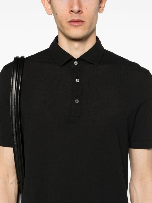 Logo Detail Cotton Polo Shirt