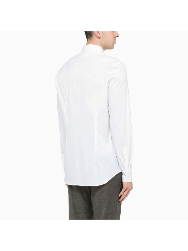 White Classic Cotton Blend Shirt