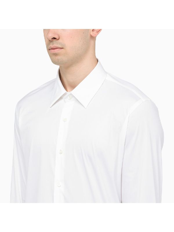 White Classic Cotton Blend Shirt