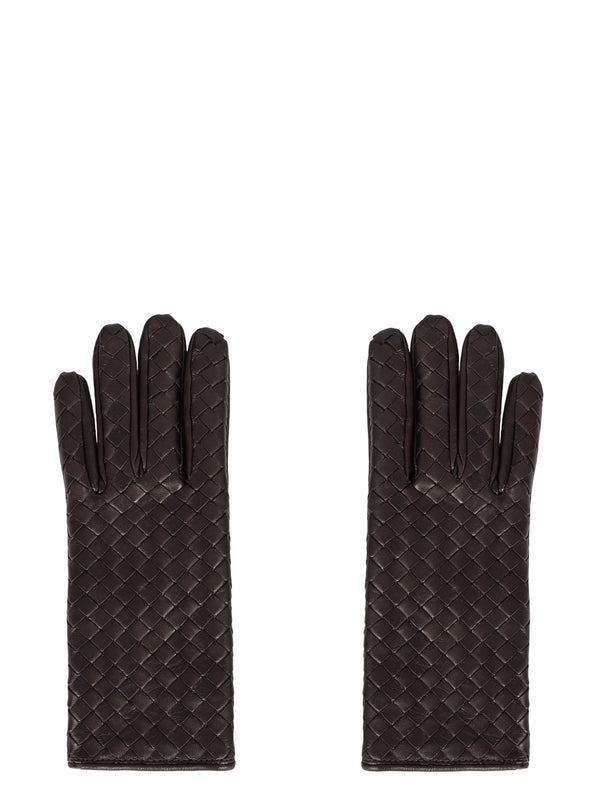 Bottega Veneta Brown Leather Gloves