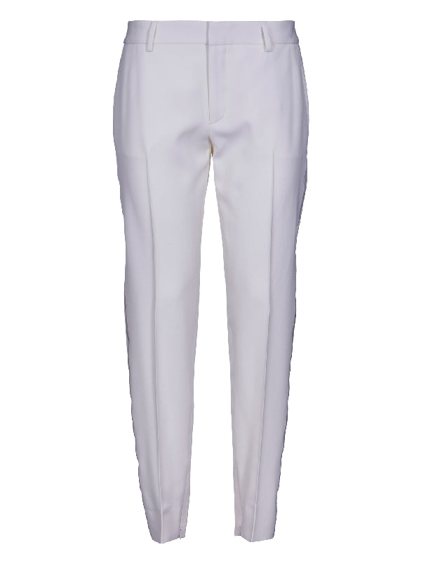 White Wool Tailored Pants