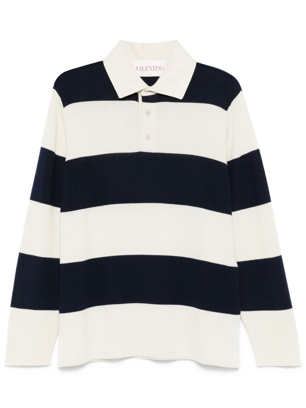 Valentino White Navy Polo Shirt
