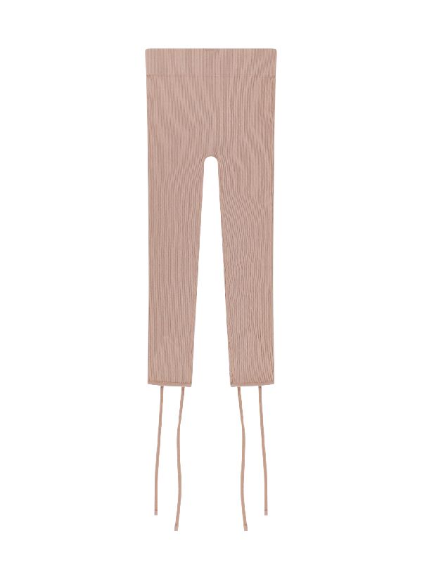 String Decorated Cropped Legging Pants