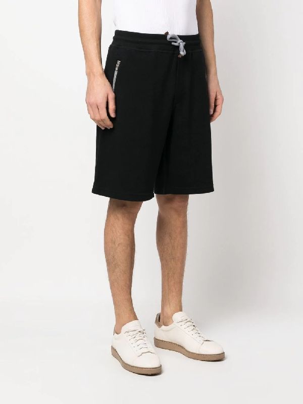 Zip Pocket Cotton Bermuda Shorts