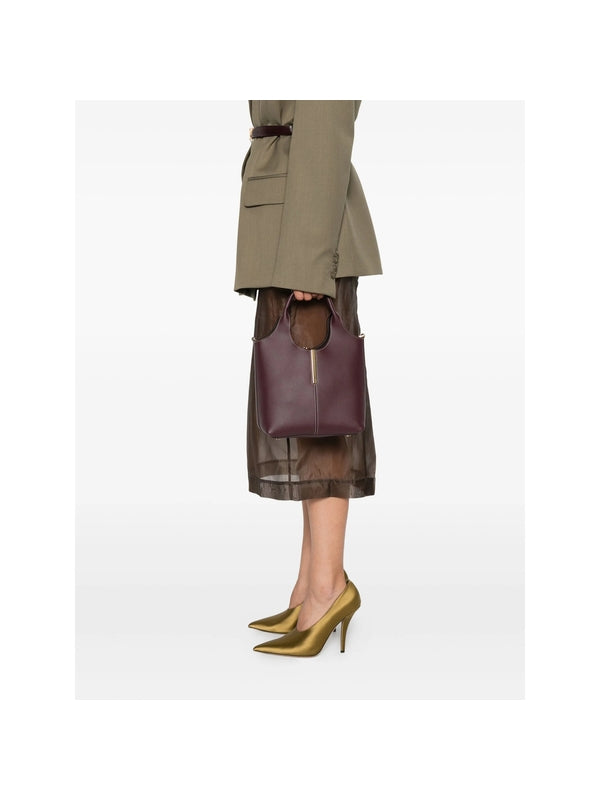 Tod'S Burgundy Tote Bags