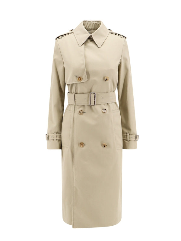 Belt Cotton Blend Double Trench Coat