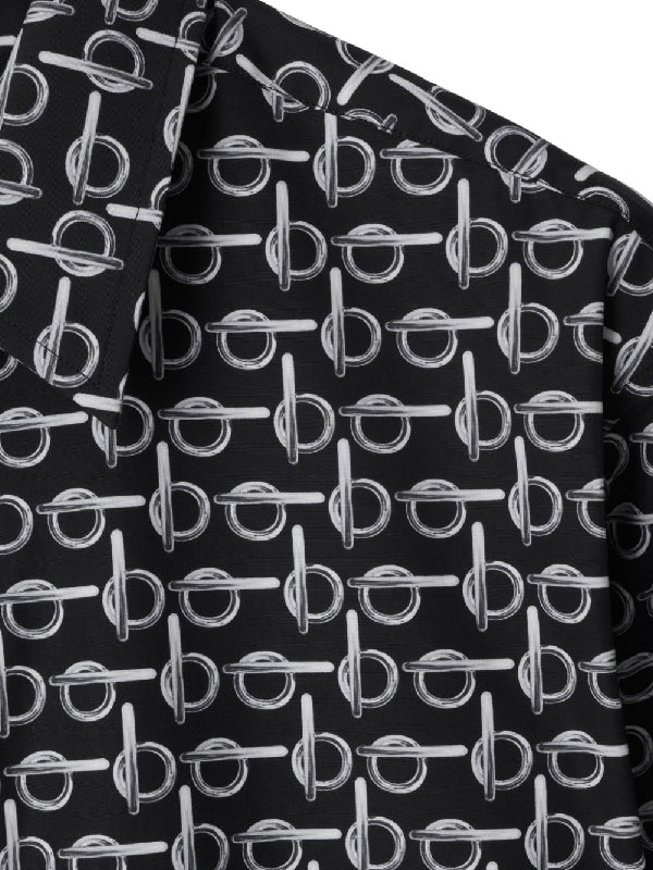 B Printed Cotton Poplin Shirt