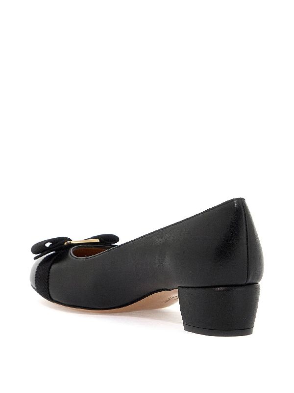 Vara Bow Leather Pump Heel - Jente