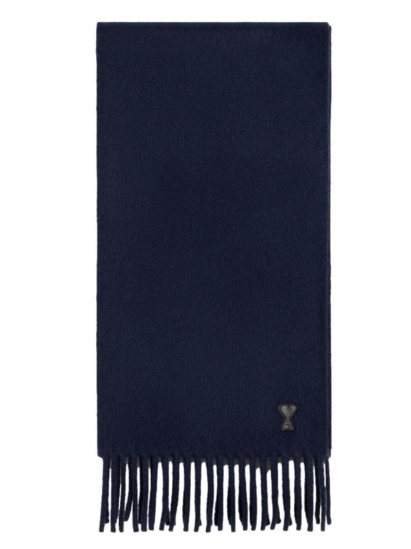 Heart Logo Fringe Wool Muffler