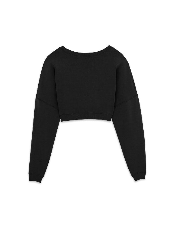 Crop Cotton Sweatshirt