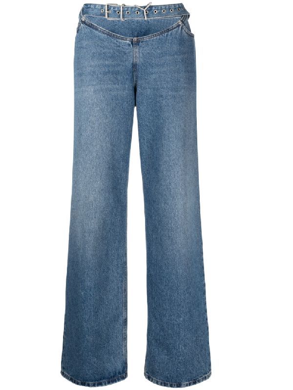 Y Belted Arc Denim Pants