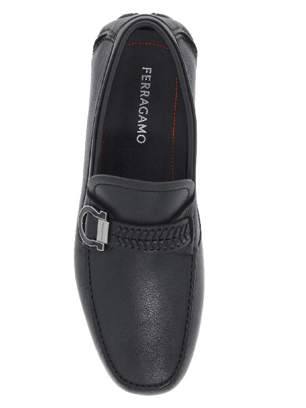 Gancini Decorated Leather Driving Shoes - Jente