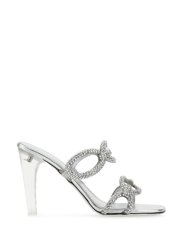 1967 Crystal Chain Strap Sandal Heels