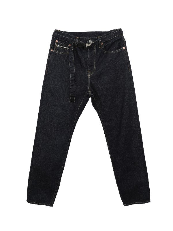 Back Patch Straight Denim Pants