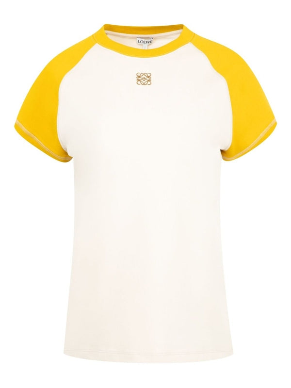 Loewe White Yellow Short Sleeve T-Shirt
