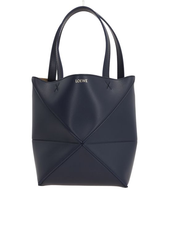 Puzzle Fold Leather Tote Bag