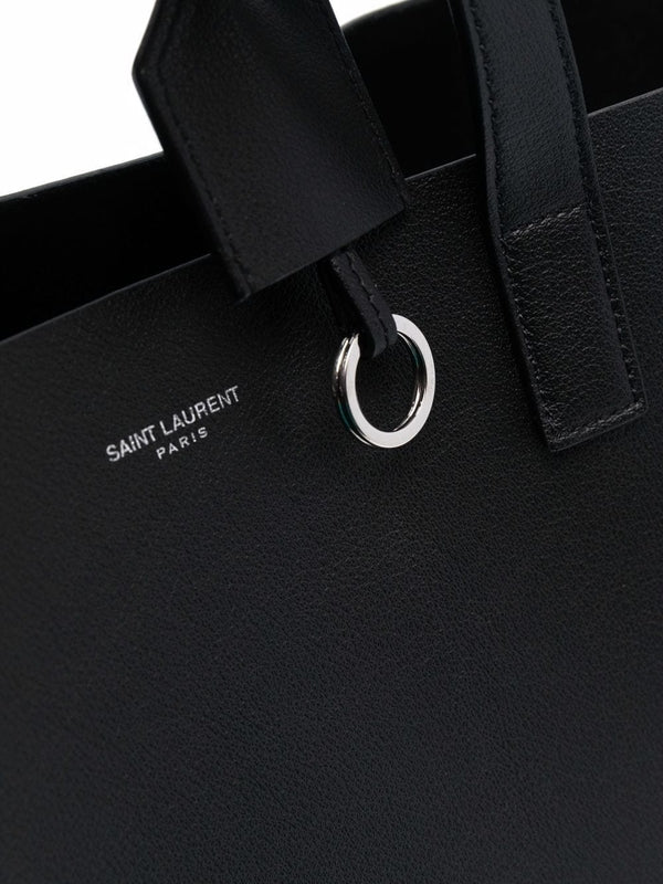 Bold Logo Leather Tote Bag