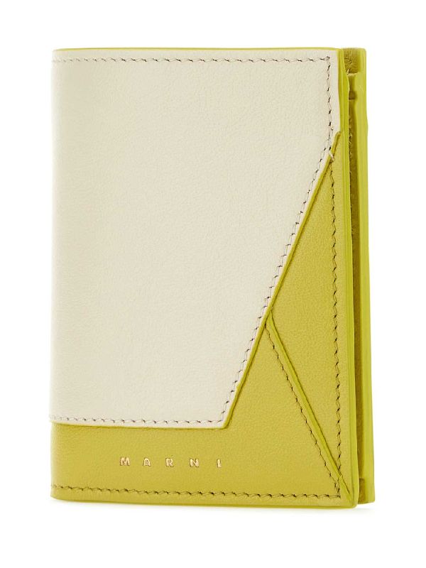 Bicolor Leather Bifold Wallet