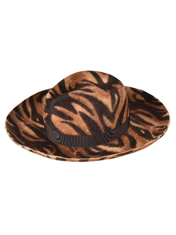 Animal Print Felt Fedora