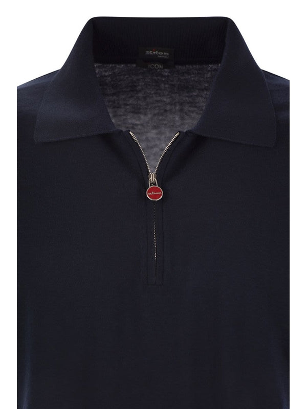 Logo Half-Zip Cotton Polo Shirt