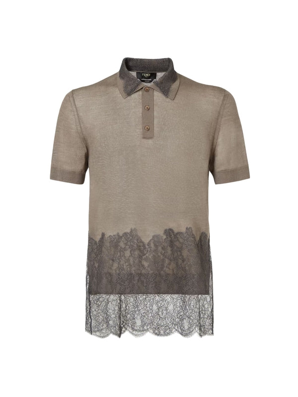 Fendi Grey Polo Shirts