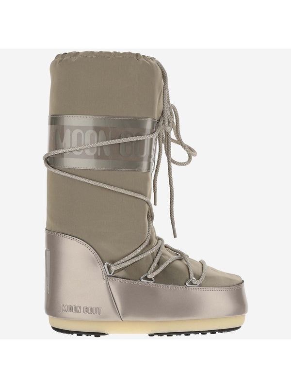 Moonboots Beige Lace-Up Boots