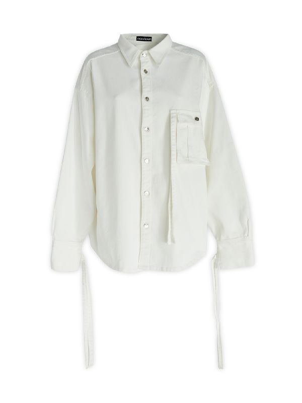 Pocket Detail Oversized Cotton Shirt