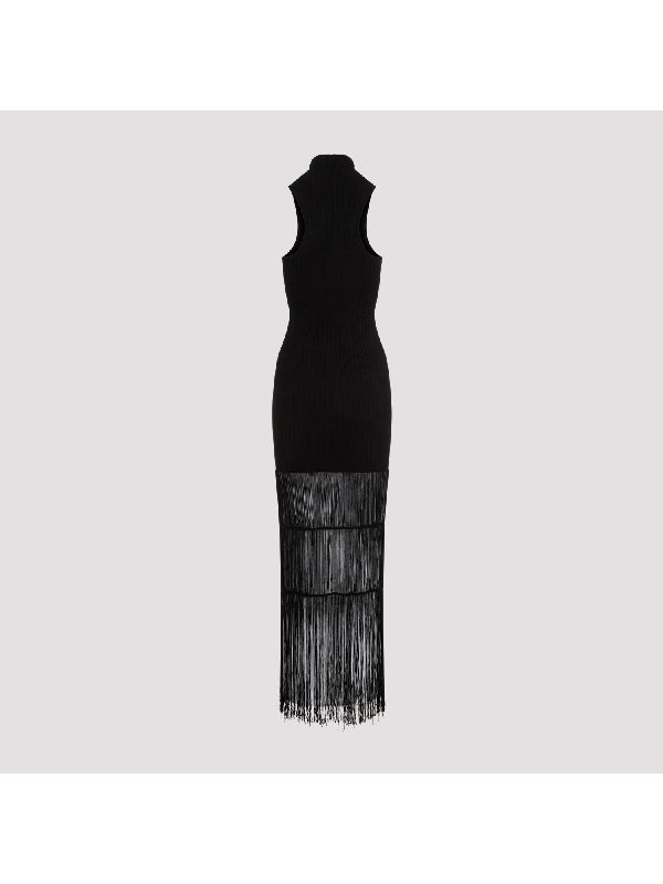 Zare Fringe Detail Long Dress