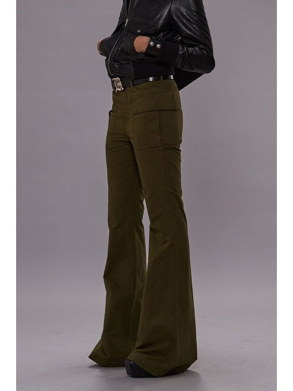 Cargo Pocket Flare Pants