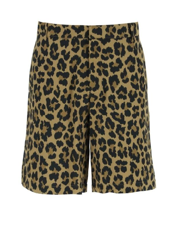 Allover Leopard Bermuda Shorts