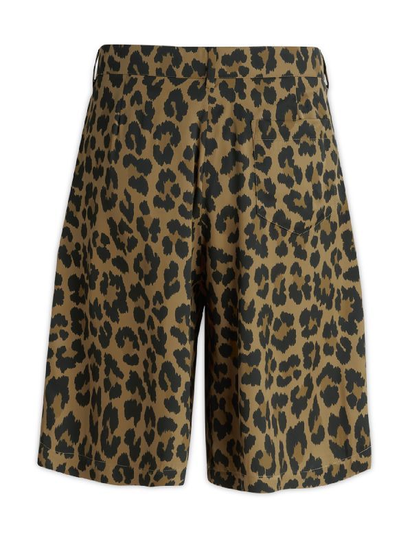 Allover Leopard Bermuda Shorts