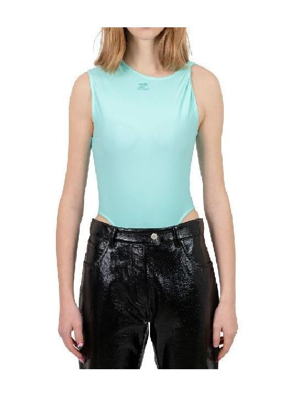 Twist Shoulder Tech Jersey Bodysuit