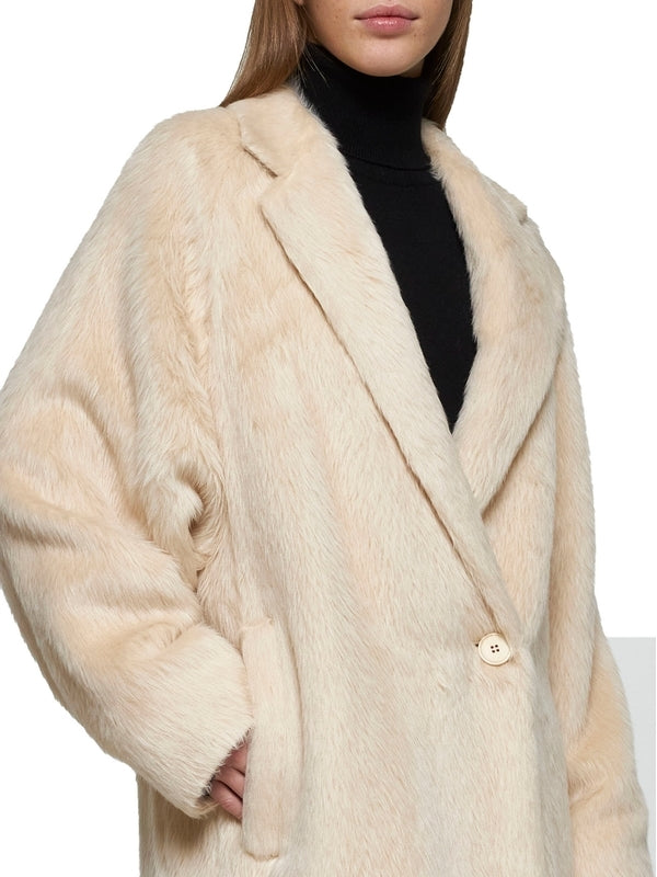 Xavier Alpaca Shearling Wool Coat