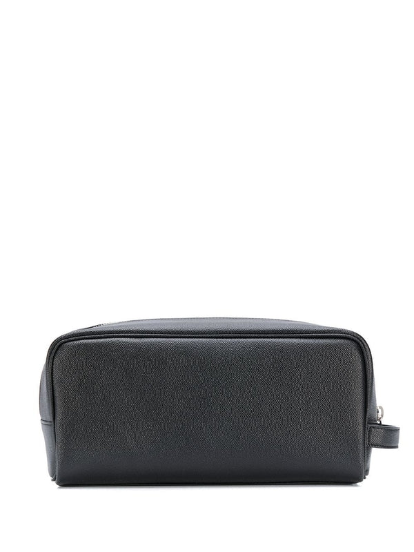 Logo Leather Cosmetic Pouch