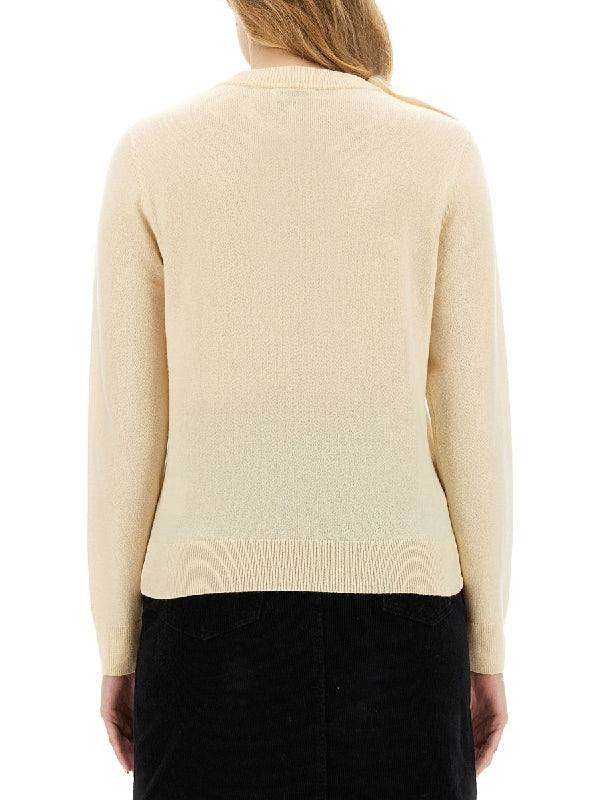 Wool Cashmere Shoulder Button Knit