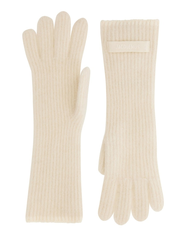 Logo Patch Alpaca Wool Gloves