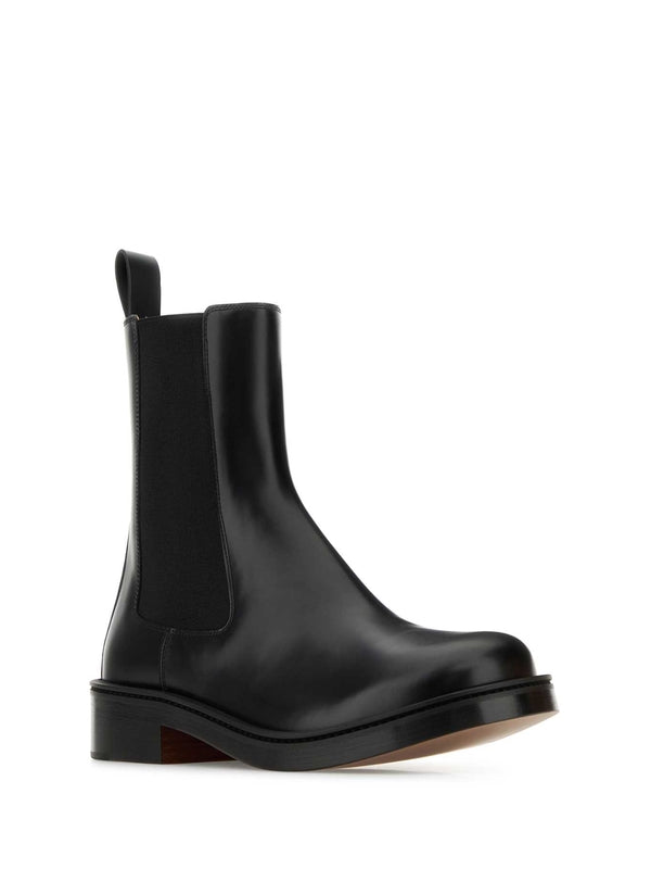 Black Leather Chelsea Boots